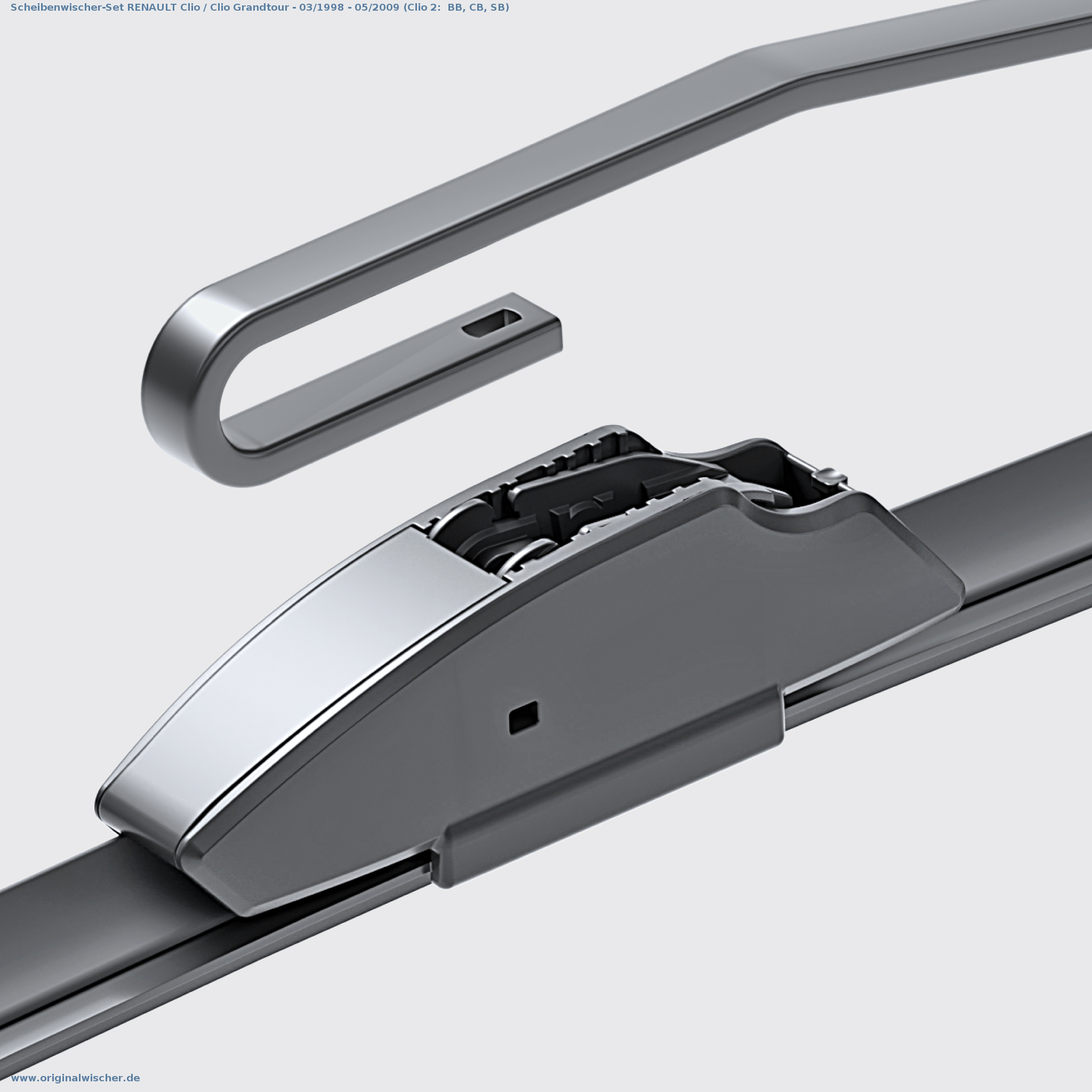 Bild 2: Scheibenwischer-Set RENAULT Clio / Clio Grandtour - 03/1998 - 05/2009 (Clio 2:  BB, CB, SB)